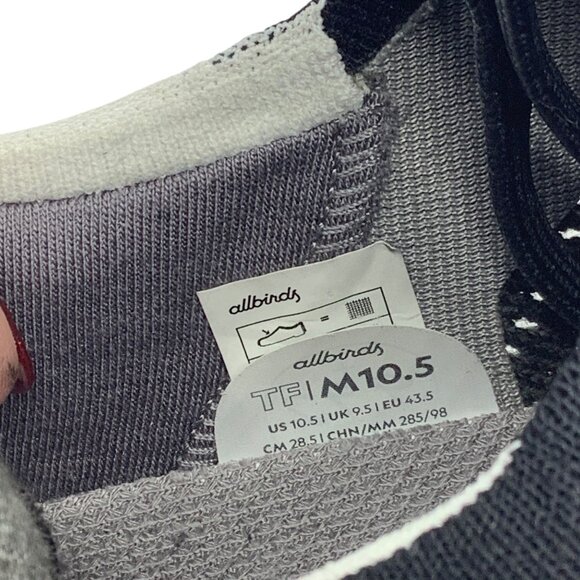 Allbirds Mens Running Shoes 10.5 Black‎ White Eco-Friendly Lightweight Comfort main image 7